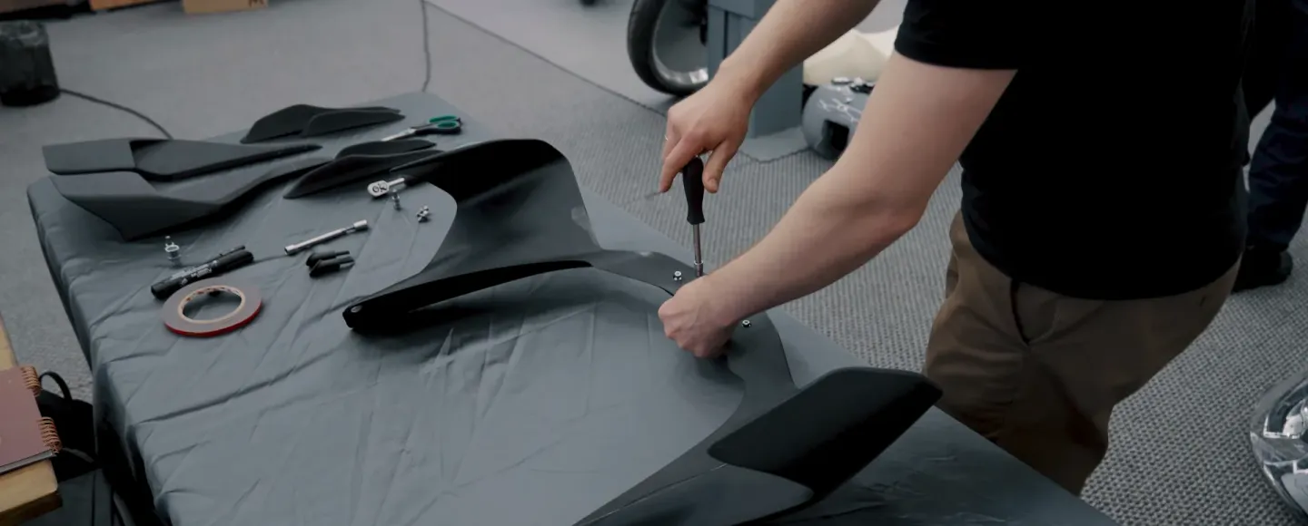 Fabricating custom motorcycle bodywork panels at Apex Motoworks